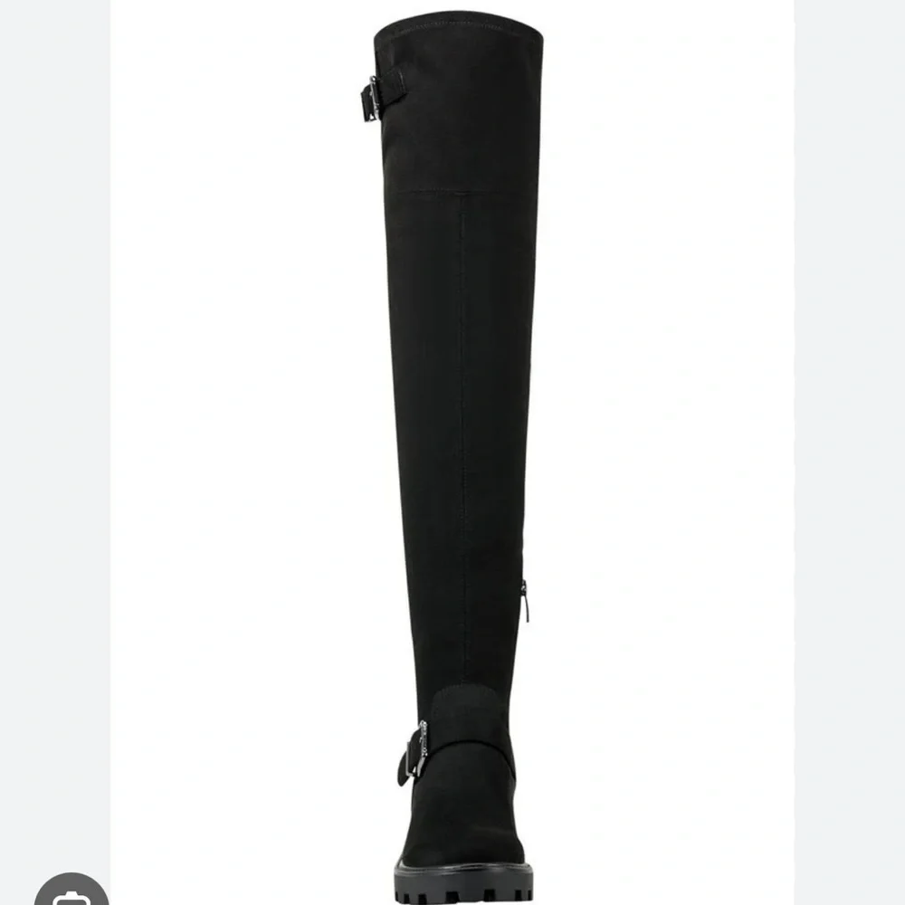 🌸MARC FISHER🌸 Ganven Suede Over-The-Knee Moto Boots in Black  Size: 6M